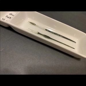 Rae Dunn Artisan Collection Draw Sketch Paint Tray 2 Compartment Organizer